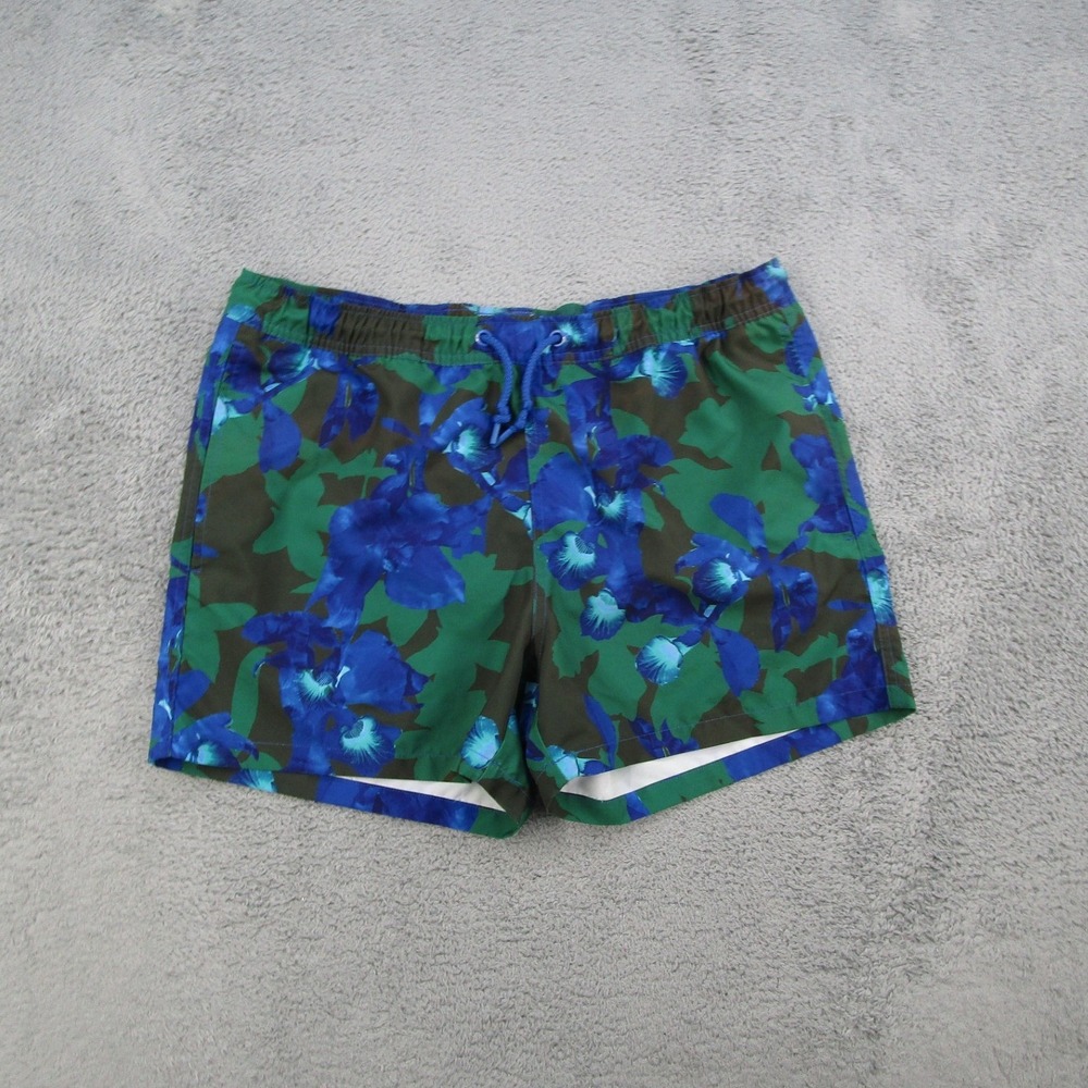 Bjorn Borg Mens Green Blue Floral Print Swim Shorts Trunks Medium 10001634